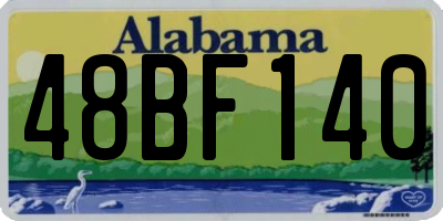 AL license plate 48BF140