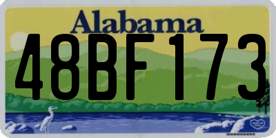 AL license plate 48BF173