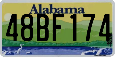 AL license plate 48BF174