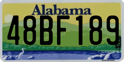 AL license plate 48BF189