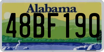 AL license plate 48BF190