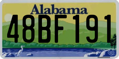 AL license plate 48BF191