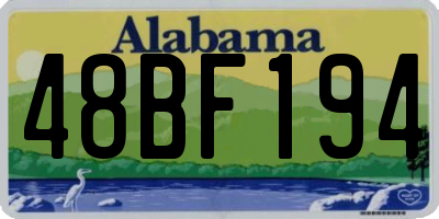 AL license plate 48BF194
