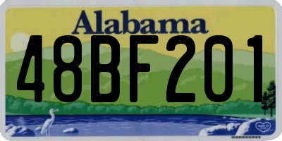 AL license plate 48BF201