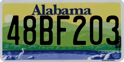 AL license plate 48BF203