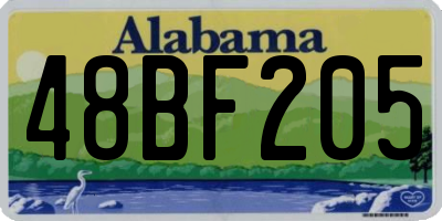 AL license plate 48BF205
