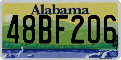 AL license plate 48BF206