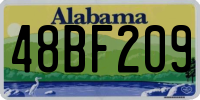 AL license plate 48BF209
