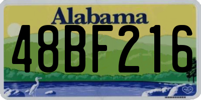AL license plate 48BF216