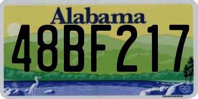 AL license plate 48BF217