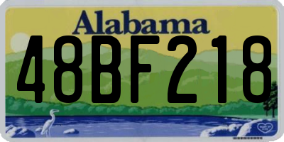 AL license plate 48BF218