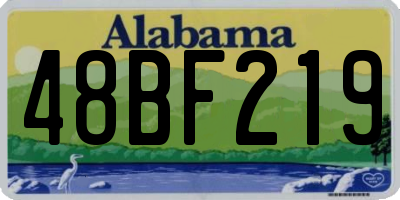 AL license plate 48BF219