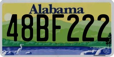 AL license plate 48BF222