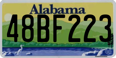 AL license plate 48BF223