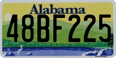 AL license plate 48BF225