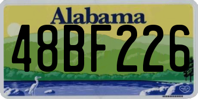 AL license plate 48BF226