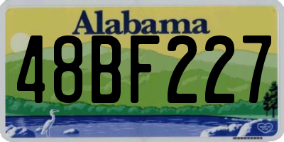 AL license plate 48BF227