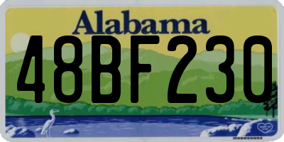 AL license plate 48BF230