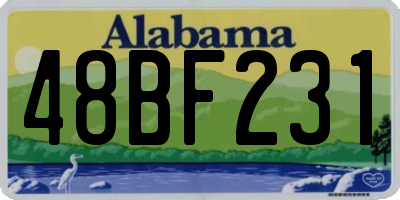 AL license plate 48BF231