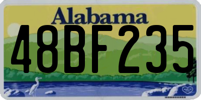 AL license plate 48BF235