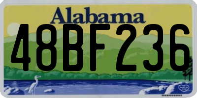 AL license plate 48BF236