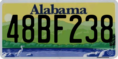 AL license plate 48BF238