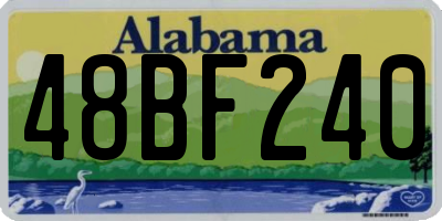 AL license plate 48BF240