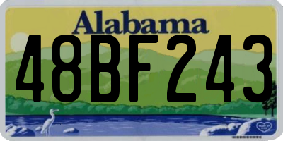AL license plate 48BF243