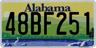 AL license plate 48BF251