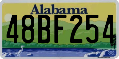 AL license plate 48BF254