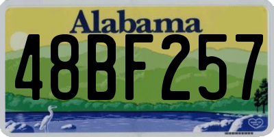 AL license plate 48BF257