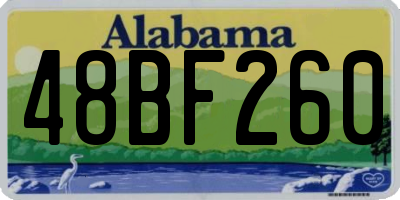 AL license plate 48BF260