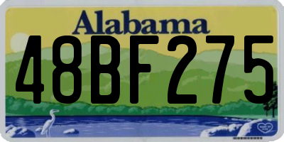 AL license plate 48BF275