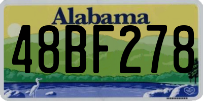 AL license plate 48BF278
