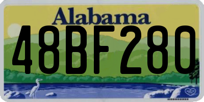 AL license plate 48BF280
