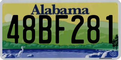 AL license plate 48BF281
