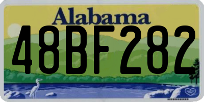 AL license plate 48BF282