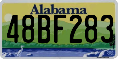 AL license plate 48BF283