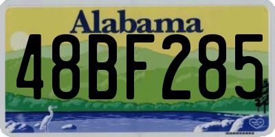 AL license plate 48BF285