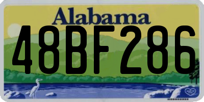 AL license plate 48BF286