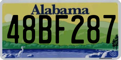 AL license plate 48BF287