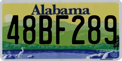 AL license plate 48BF289