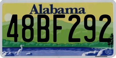 AL license plate 48BF292