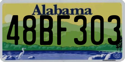 AL license plate 48BF303
