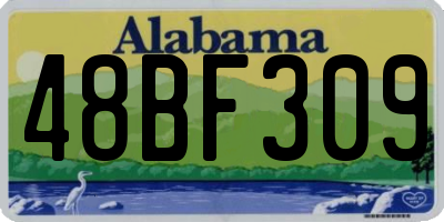 AL license plate 48BF309