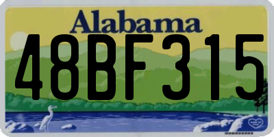 AL license plate 48BF315