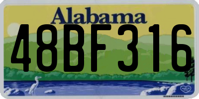 AL license plate 48BF316