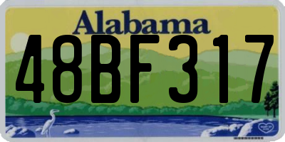 AL license plate 48BF317