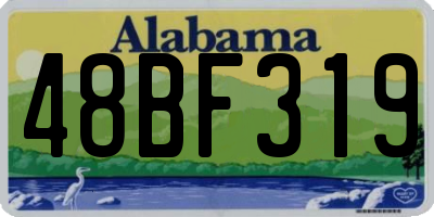 AL license plate 48BF319