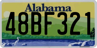 AL license plate 48BF321